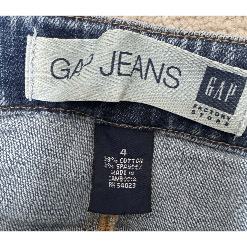 Vintage 90s Y2K Gap JEANS Button Front Denim Maxi Skirt 100% Cotton Size 4 - Picture 3 of 8
